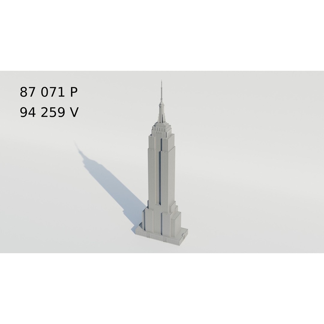 NYC Old Tall Skyscrapers 3D Model – Low Poly Urban Asset, FBX, OBJ - View 7