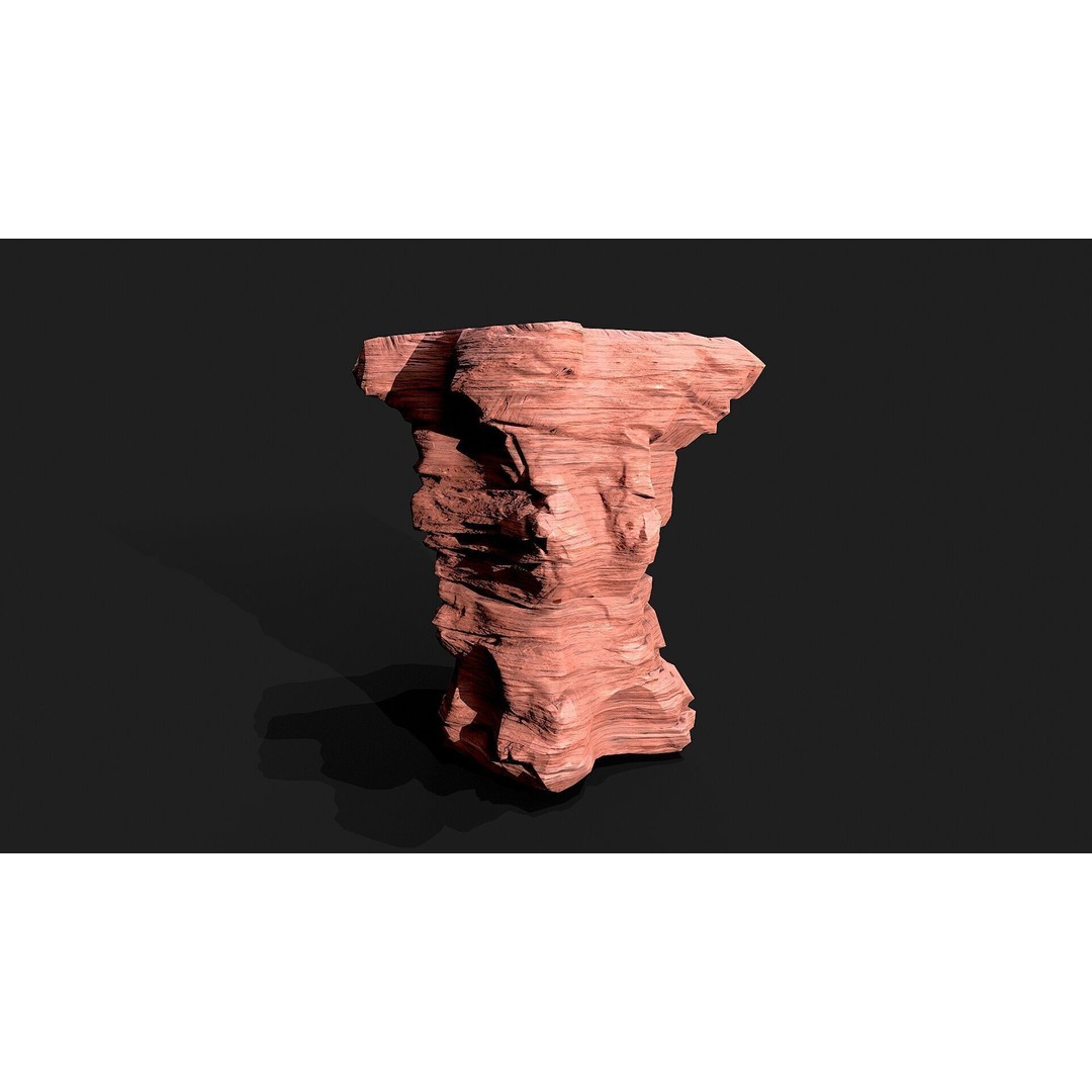 Canyon Cliff Rocks 3D Model – Low Poly Game Ready Terrain, FBX - View 6