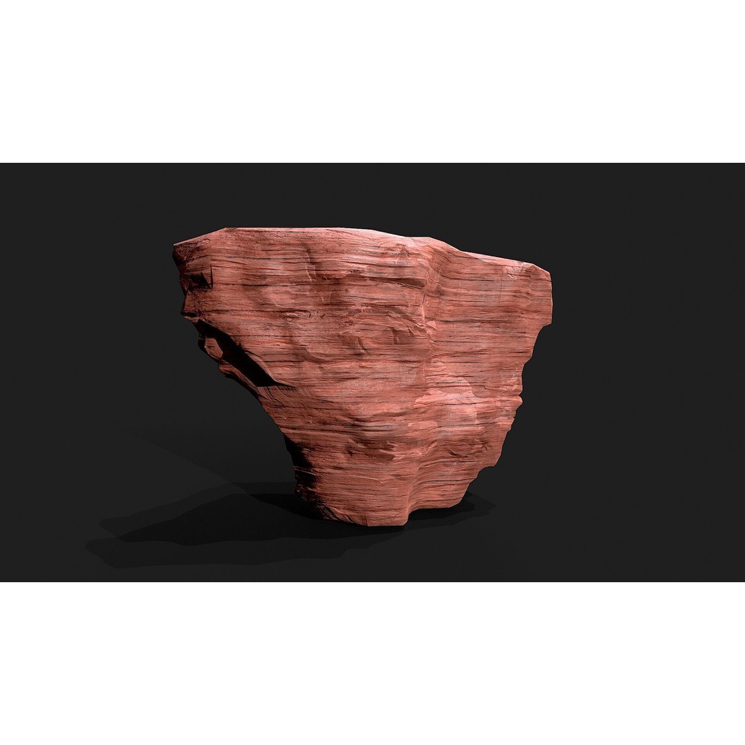 Canyon Cliff Rocks 3D Model – Low Poly Game Ready Terrain, FBX - View 7