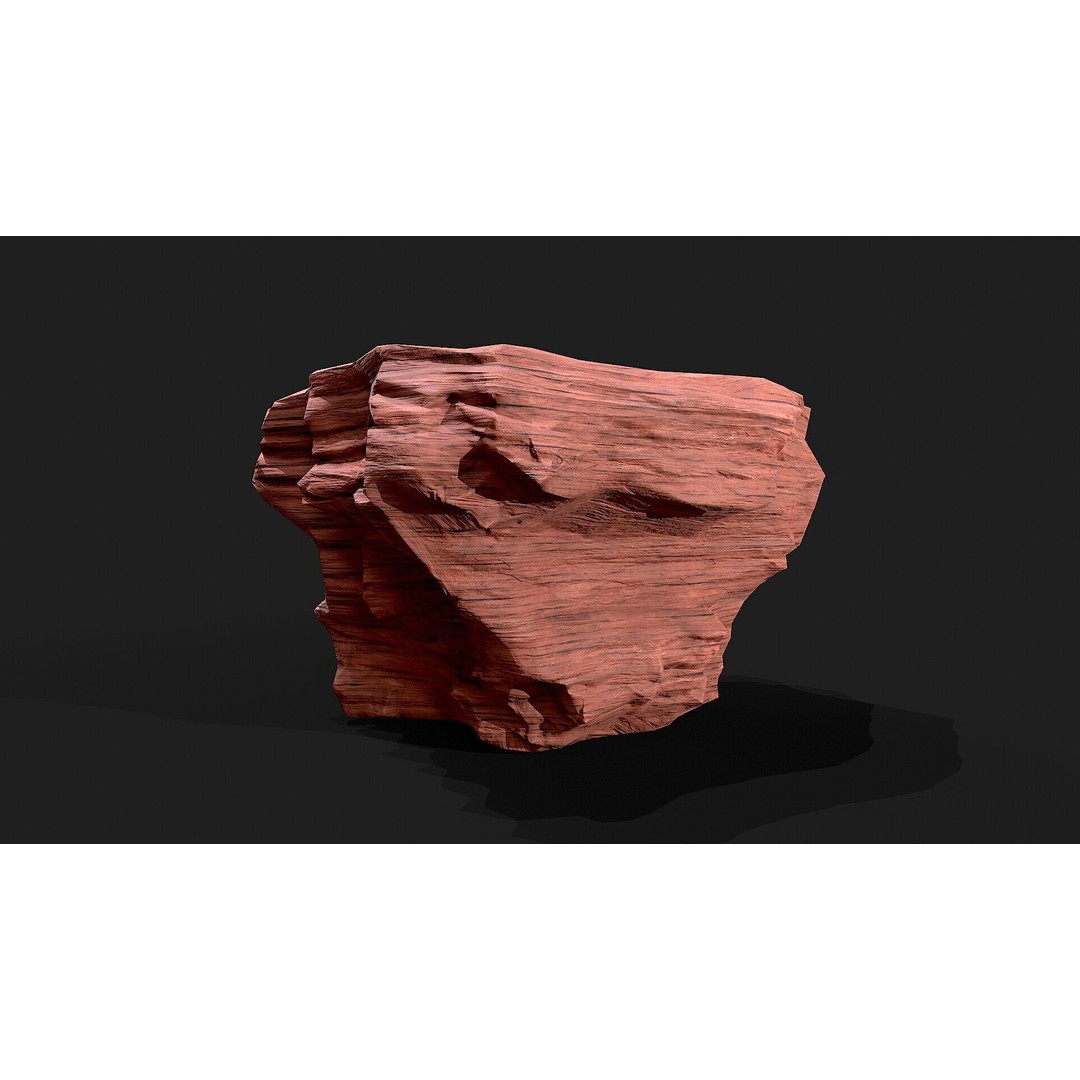 Canyon Cliff Rocks 3D Model – Low Poly Game Ready Terrain, FBX - View 8