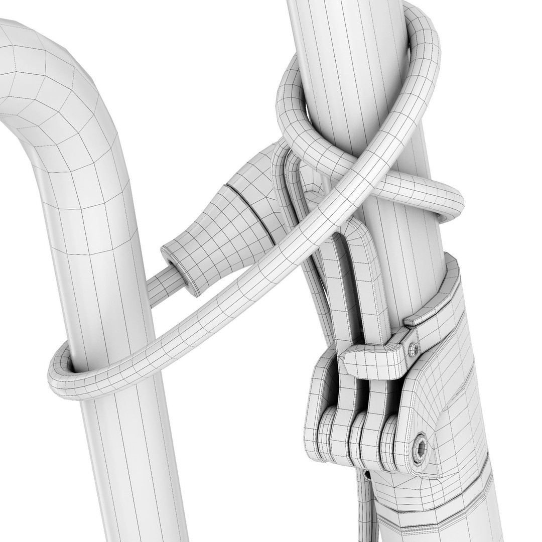 Electric Scooter 3D Model – High Poly Urban Asset, FBX, OBJ - View 11