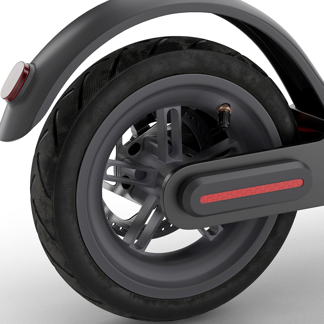Electric Scooter 3D Model – High Poly Urban Asset, FBX, OBJ - View 12