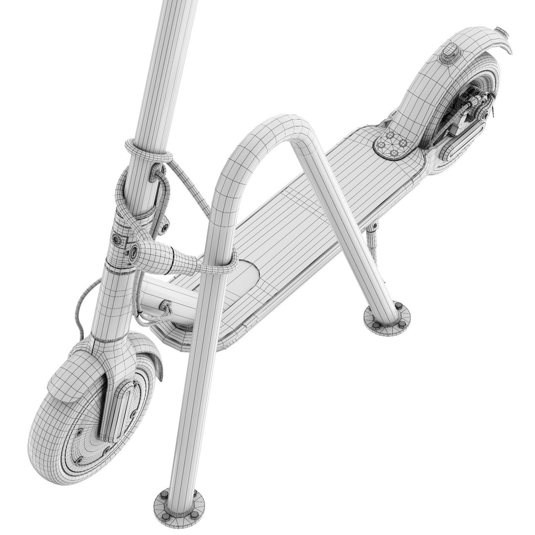 Electric Scooter 3D Model – High Poly Urban Asset, FBX, OBJ - View 15