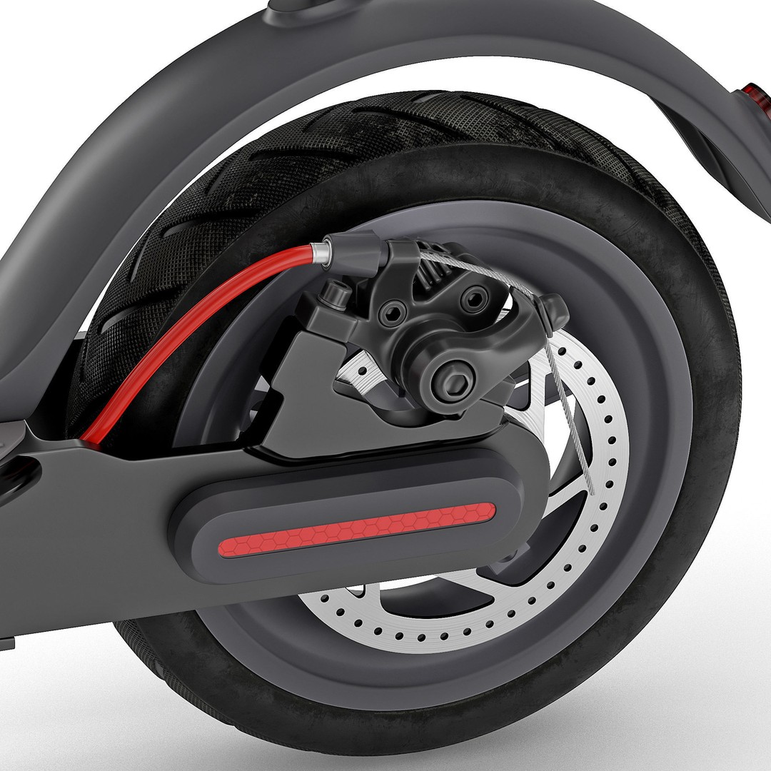 Electric Scooter 3D Model – High Poly Urban Asset, FBX, OBJ - View 6