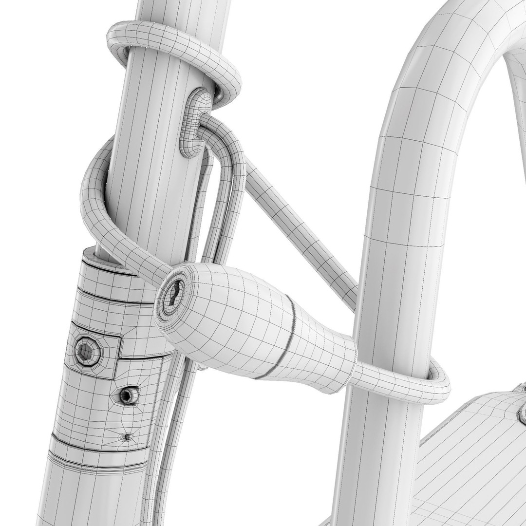 Electric Scooter 3D Model – High Poly Urban Asset, FBX, OBJ - View 9