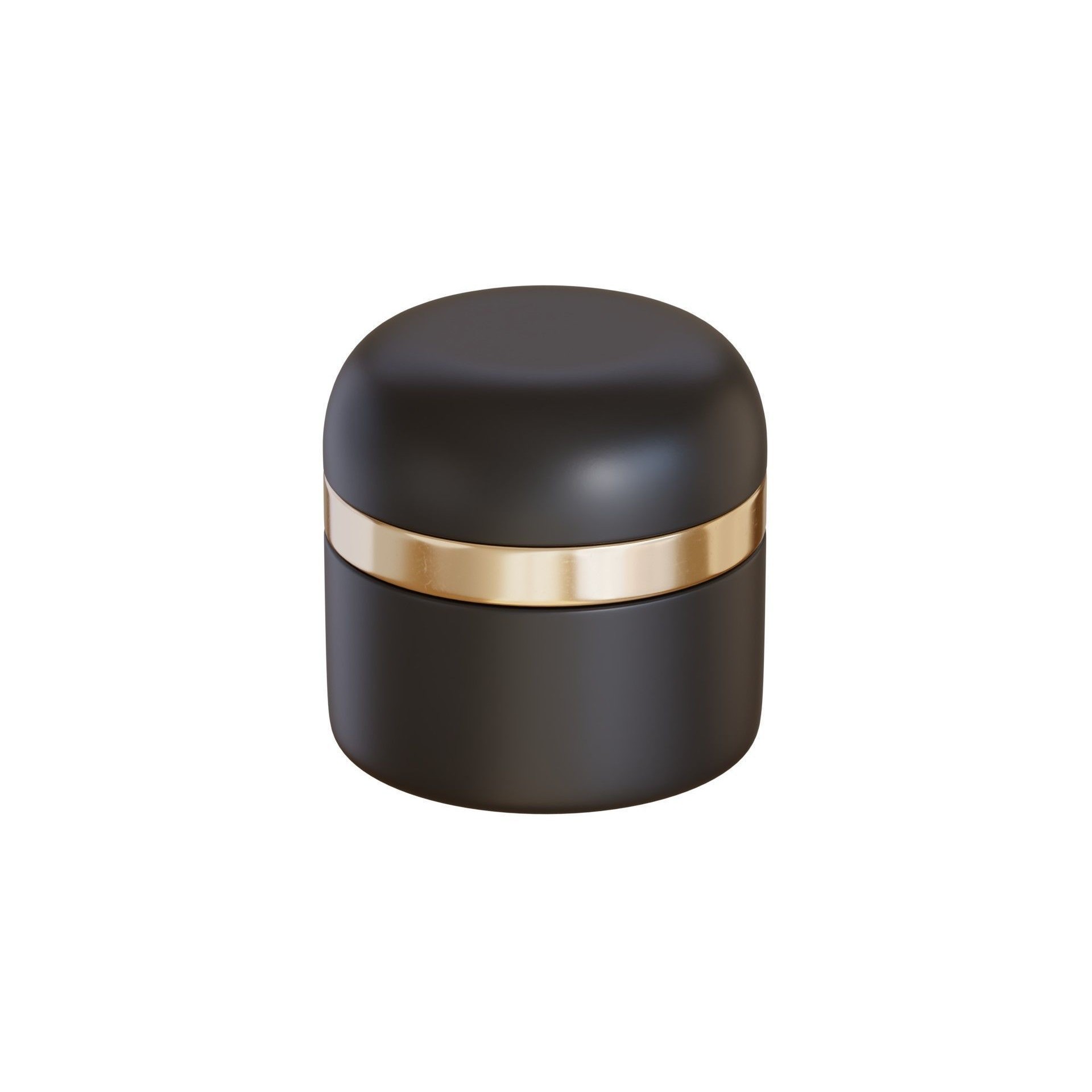 Black Cosmetic Jar 01 - PBR Game-Ready 3D Model - View 3