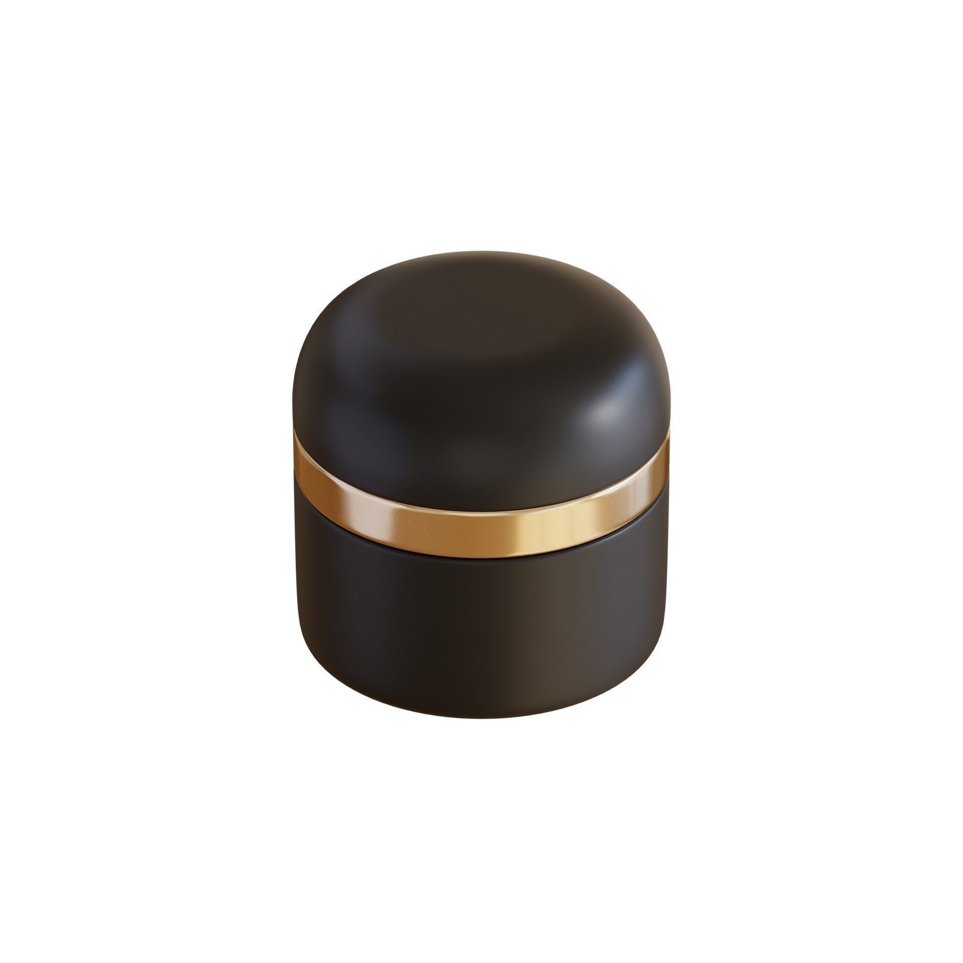 Black Cosmetic Jar 01 - PBR Game-Ready 3D Model - View 4