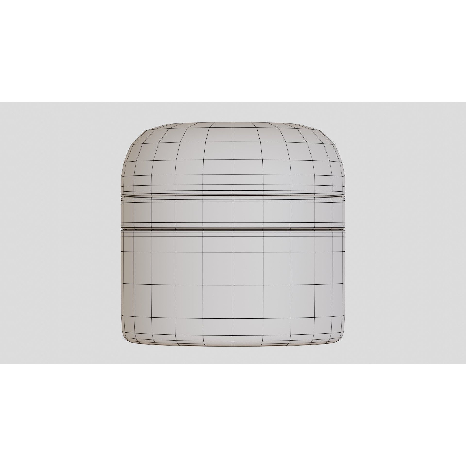 Black Cosmetic Jar 01 - PBR Game-Ready 3D Model - View 6