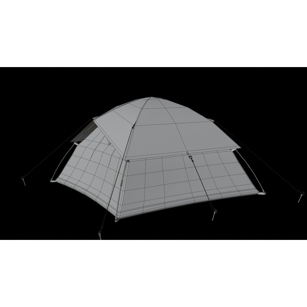 Camping Tent 3D Model – Low Poly PBR Asset, FBX, OBJ, Blender