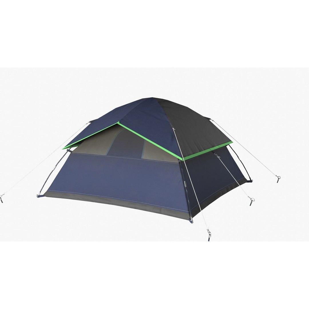 Camping Tent 3D Model – Low Poly PBR Asset, FBX, OBJ, Blender - View 10
