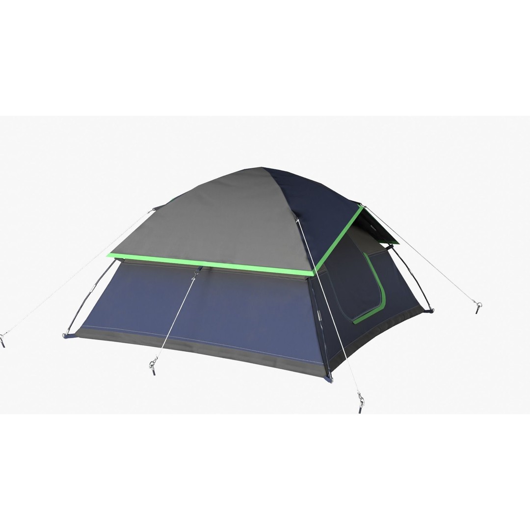 Camping Tent 3D Model – Low Poly PBR Asset, FBX, OBJ, Blender - View 13