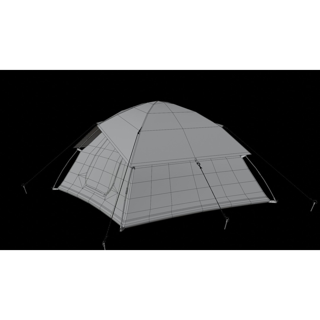 Camping Tent 3D Model – Low Poly PBR Asset, FBX, OBJ, Blender - View 16