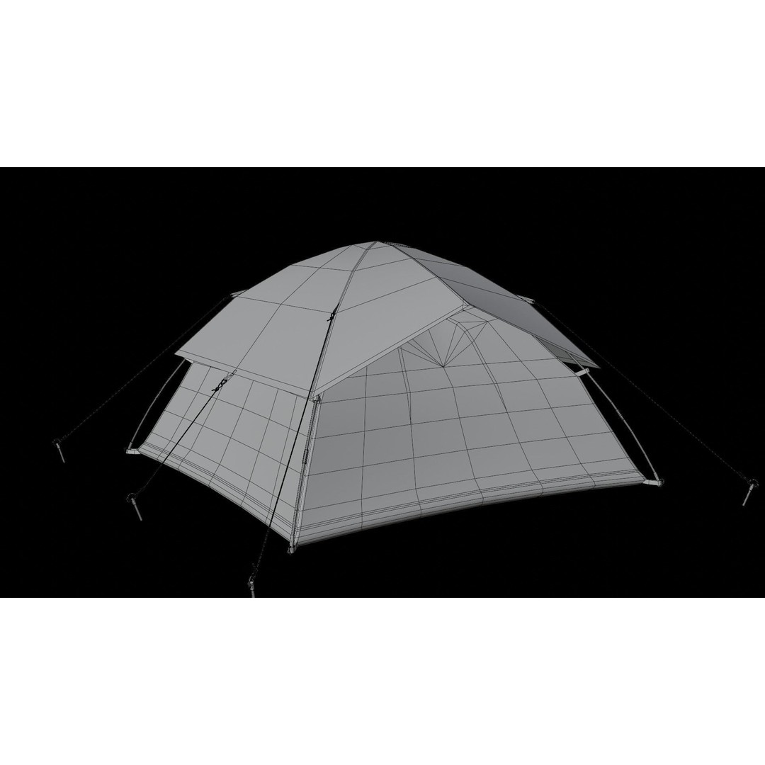 Camping Tent 3D Model – Low Poly PBR Asset, FBX, OBJ, Blender - View 17