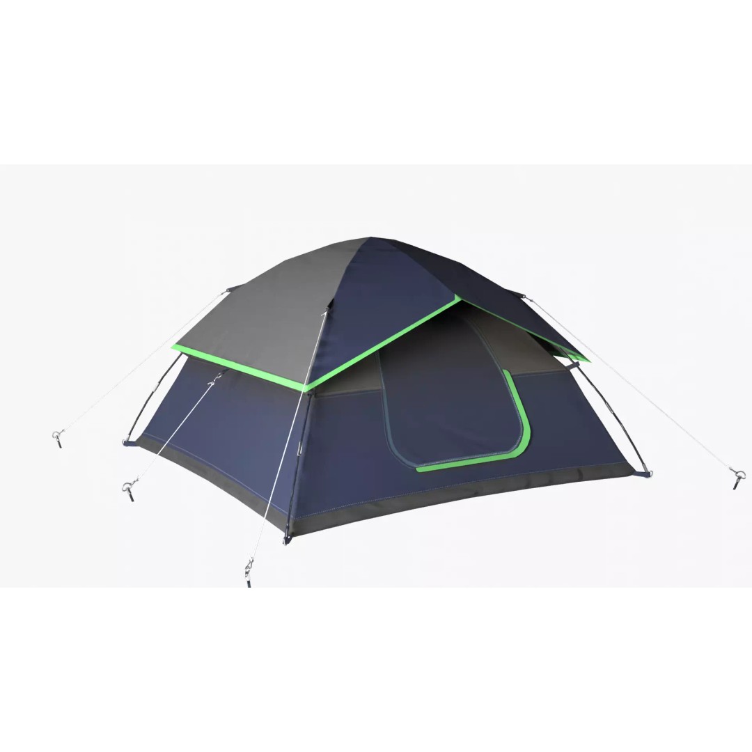 Camping Tent 3D Model – Low Poly PBR Asset, FBX, OBJ, Blender - View 2
