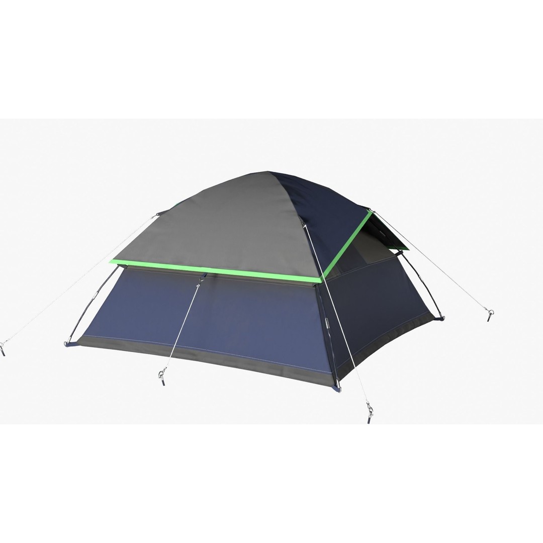 Camping Tent 3D Model – Low Poly PBR Asset, FBX, OBJ, Blender - View 7