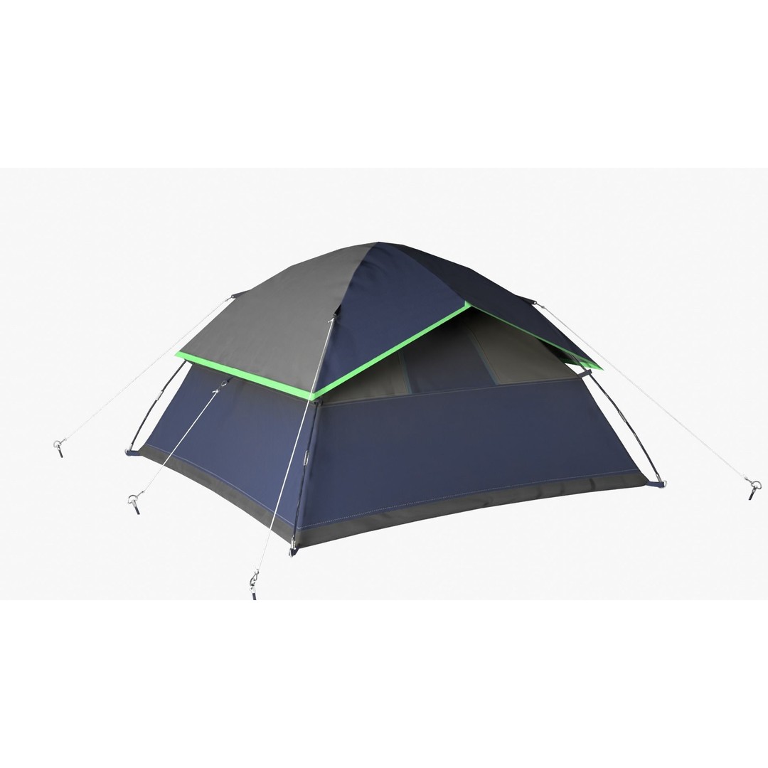 Camping Tent 3D Model – Low Poly PBR Asset, FBX, OBJ, Blender - View 8