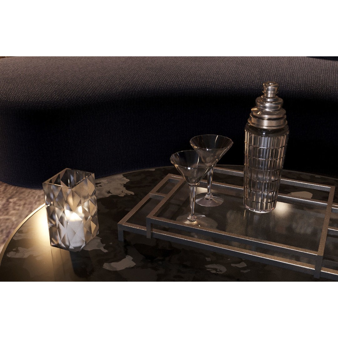 Cafe Bar 3D Model – Low Poly Interior Scene, FBX & OBJ Formats - View 11