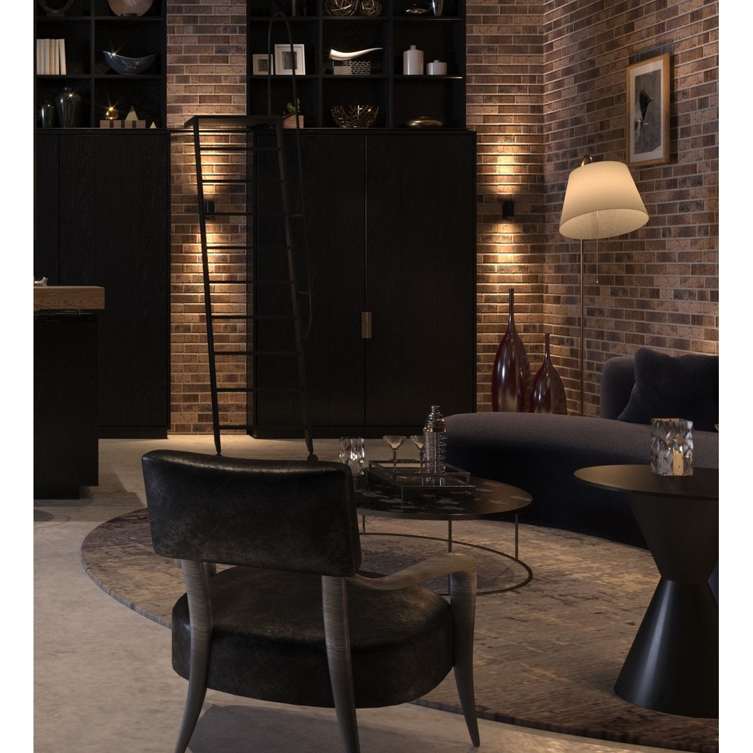 Cafe Bar 3D Model – Low Poly Interior Scene, FBX & OBJ Formats - View 12