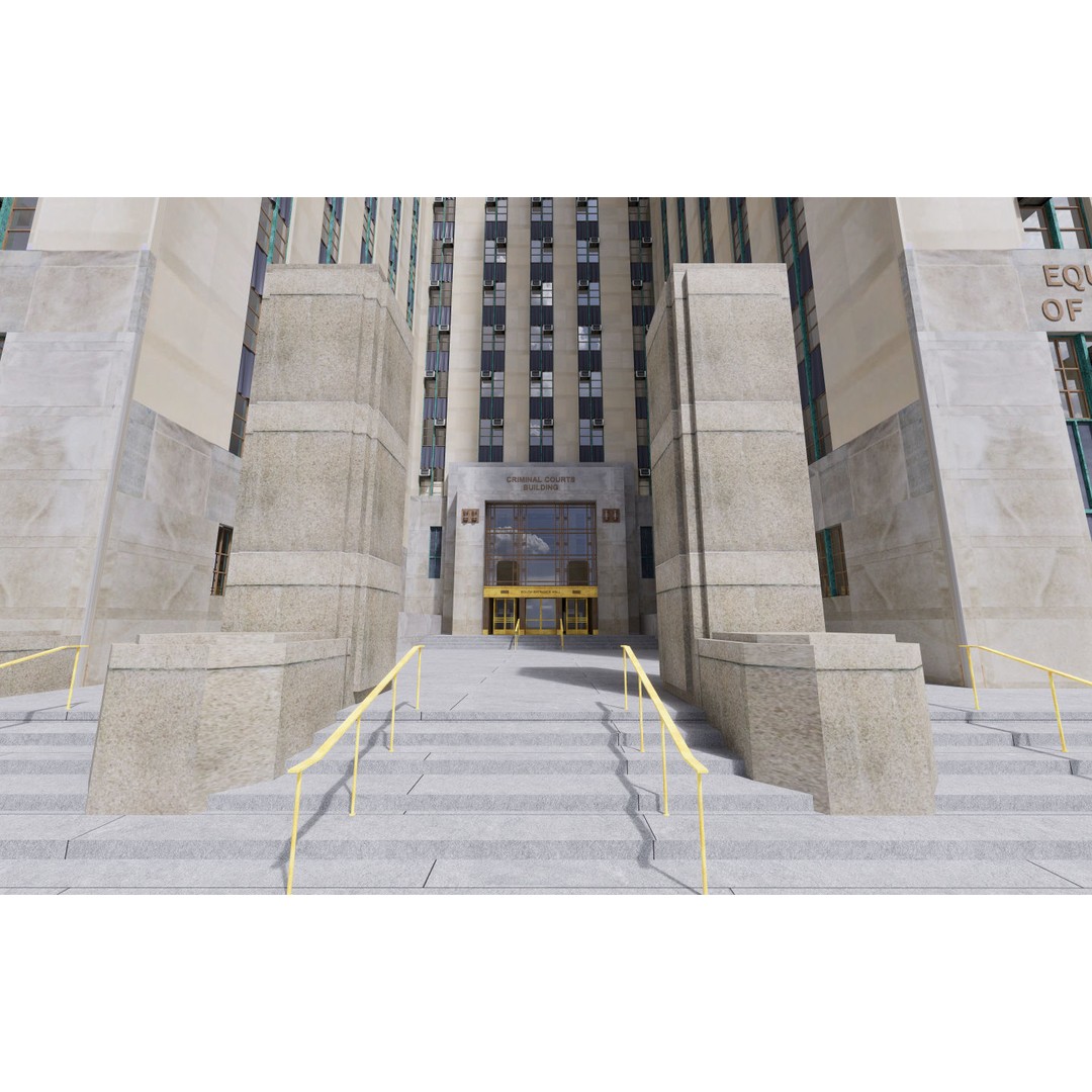 District Attorney's Office 3D Model – Exterior Building, FBX - View 12