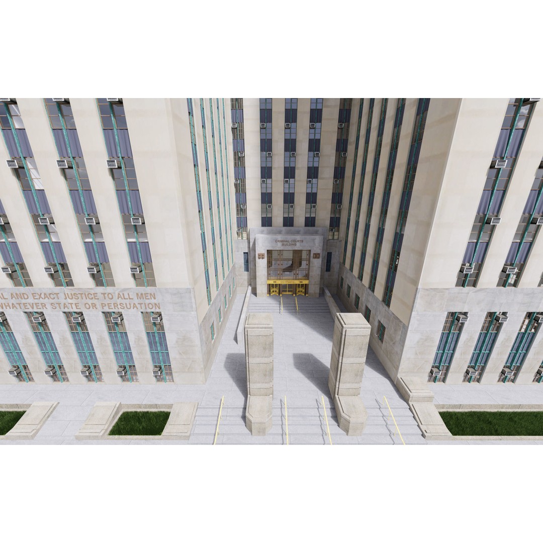District Attorney's Office 3D Model – Exterior Building, FBX - View 14