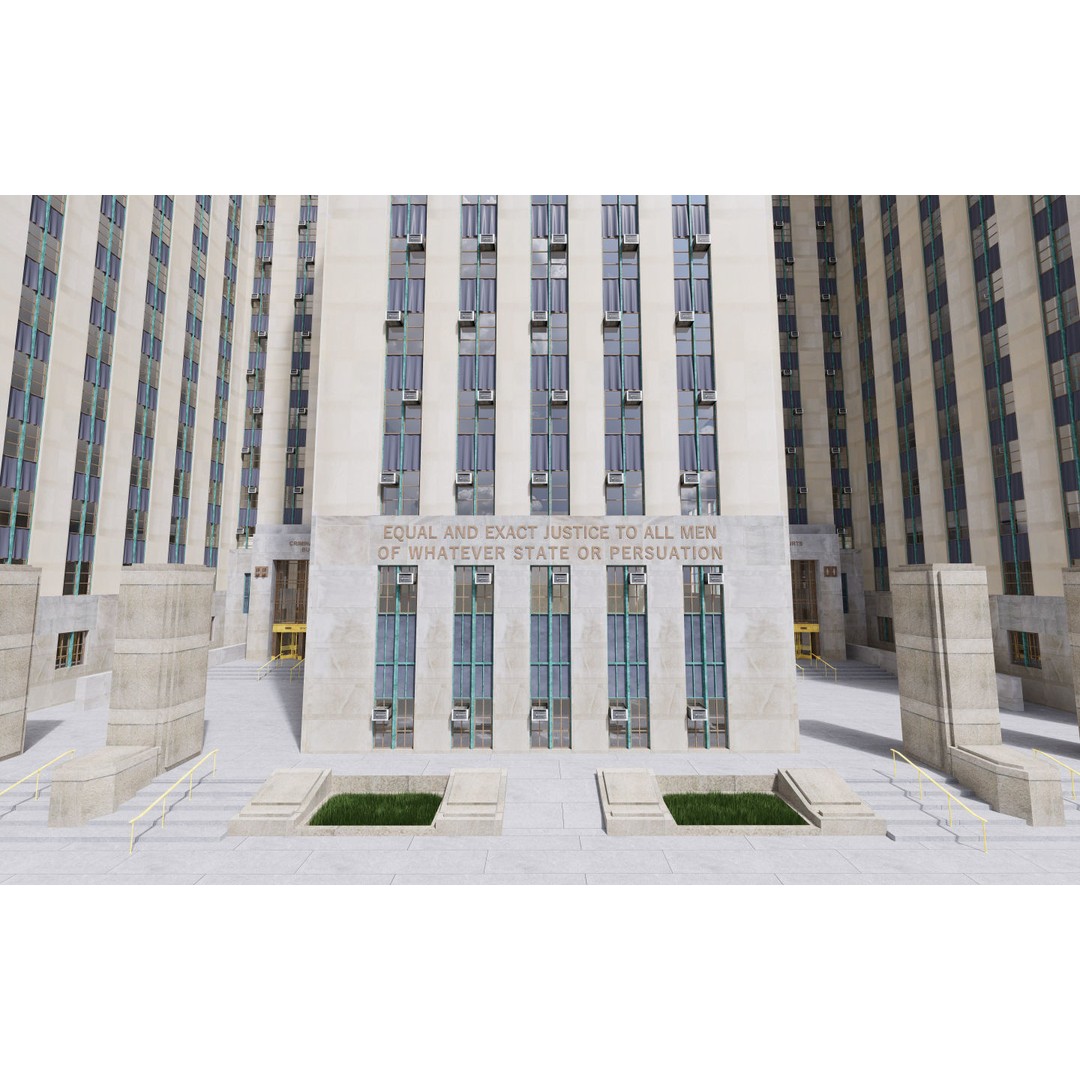 District Attorney's Office 3D Model – Exterior Building, FBX - View 16