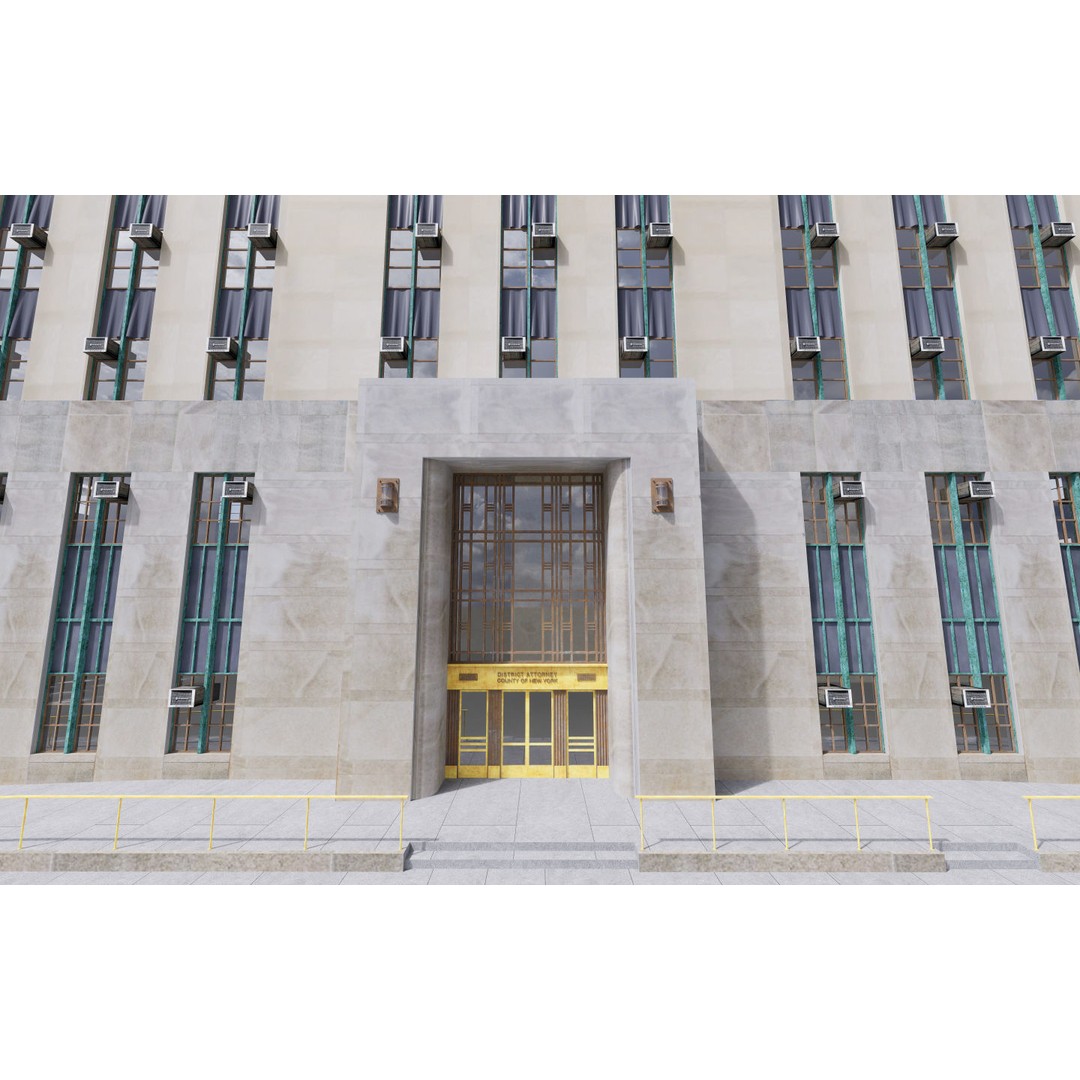 District Attorney's Office 3D Model – Exterior Building, FBX - View 18