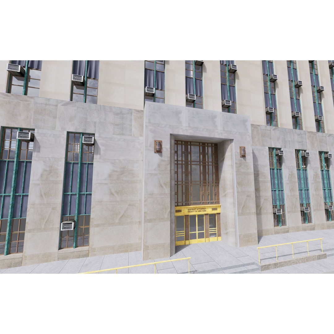 District Attorney's Office 3D Model – Exterior Building, FBX - View 19