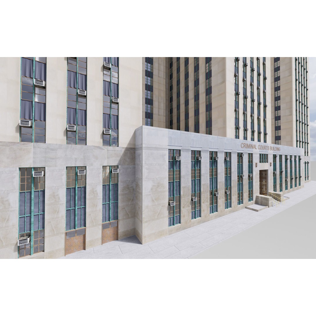 District Attorney's Office 3D Model – Exterior Building, FBX - View 21
