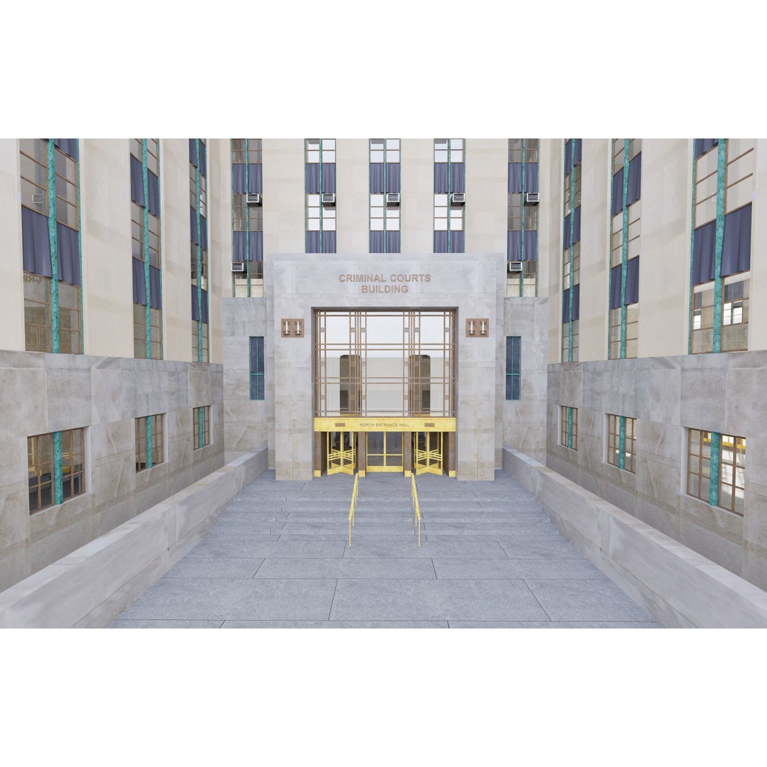 District Attorney's Office 3D Model – Exterior Building, FBX - View 22
