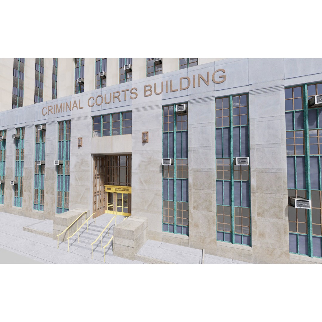 District Attorney's Office 3D Model – Exterior Building, FBX - View 23