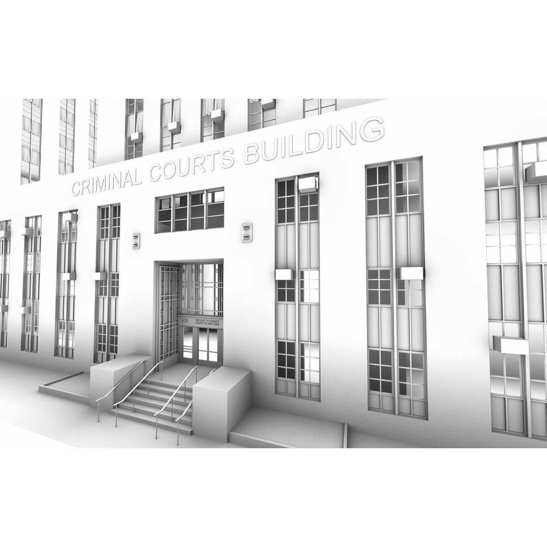 District Attorney's Office 3D Model – Exterior Building, FBX - View 24