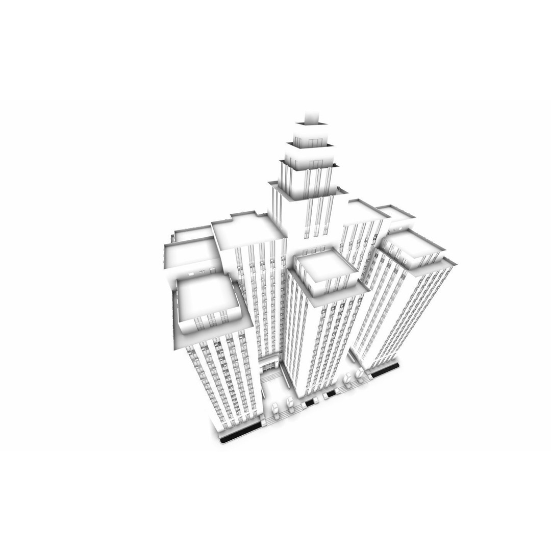 District Attorney's Office 3D Model – Exterior Building, FBX - View 30