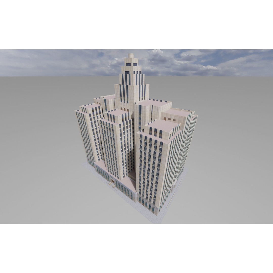 District Attorney's Office 3D Model – Exterior Building, FBX - View 31