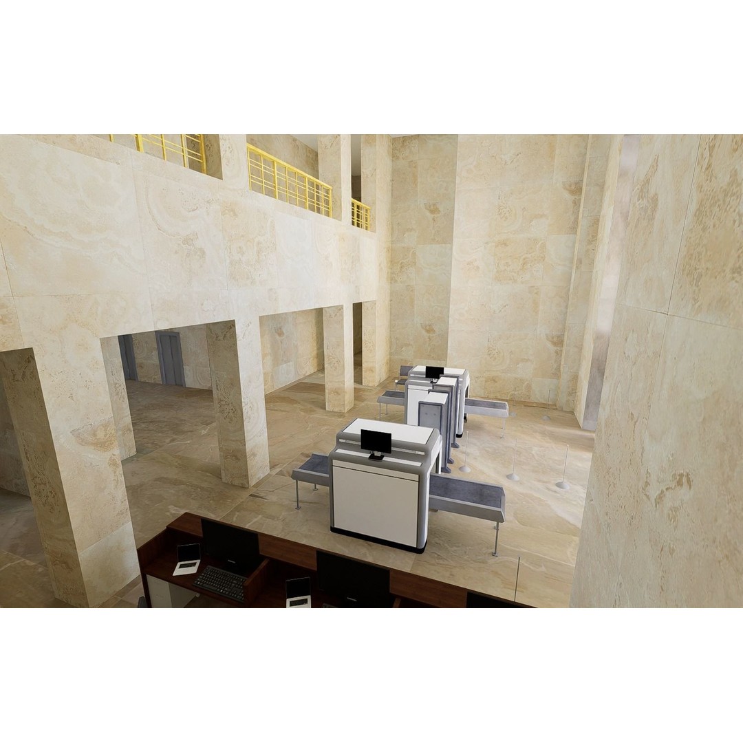 District Attorney's Office 3D Model – Exterior Building, FBX - View 34