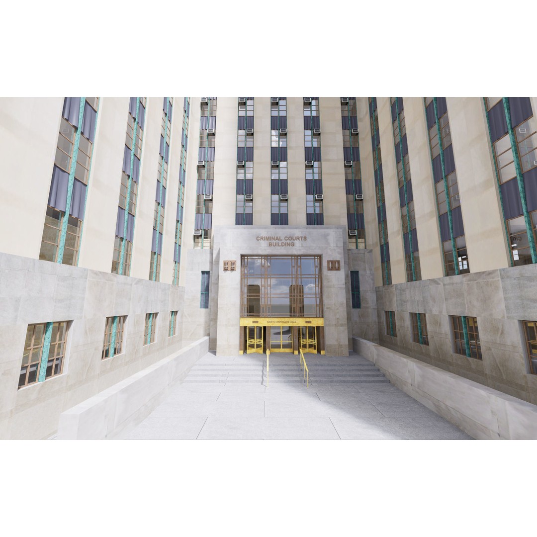 District Attorney's Office 3D Model – Exterior Building, FBX - View 6
