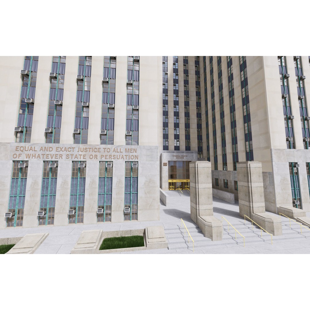District Attorney's Office 3D Model – Exterior Building, FBX - View 8