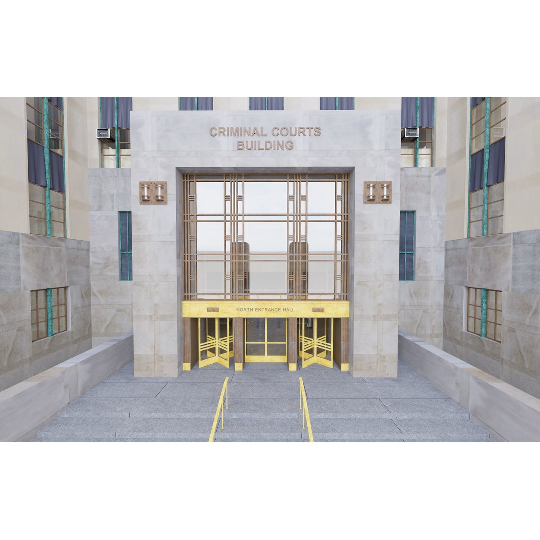District Attorney's Office 3D Model – Exterior Building, FBX - View 9