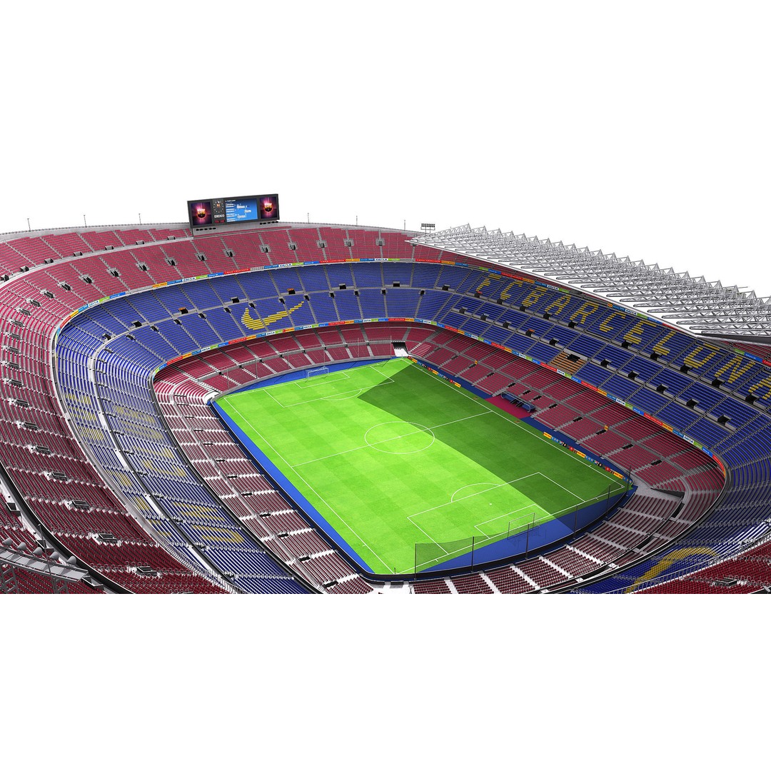 Camp Nou 3D Model – Realistic Stadium Asset for Games & Archviz - View 10