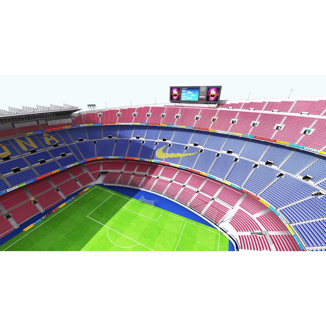 Camp Nou 3D Model – Realistic Stadium Asset for Games & Archviz - View 12