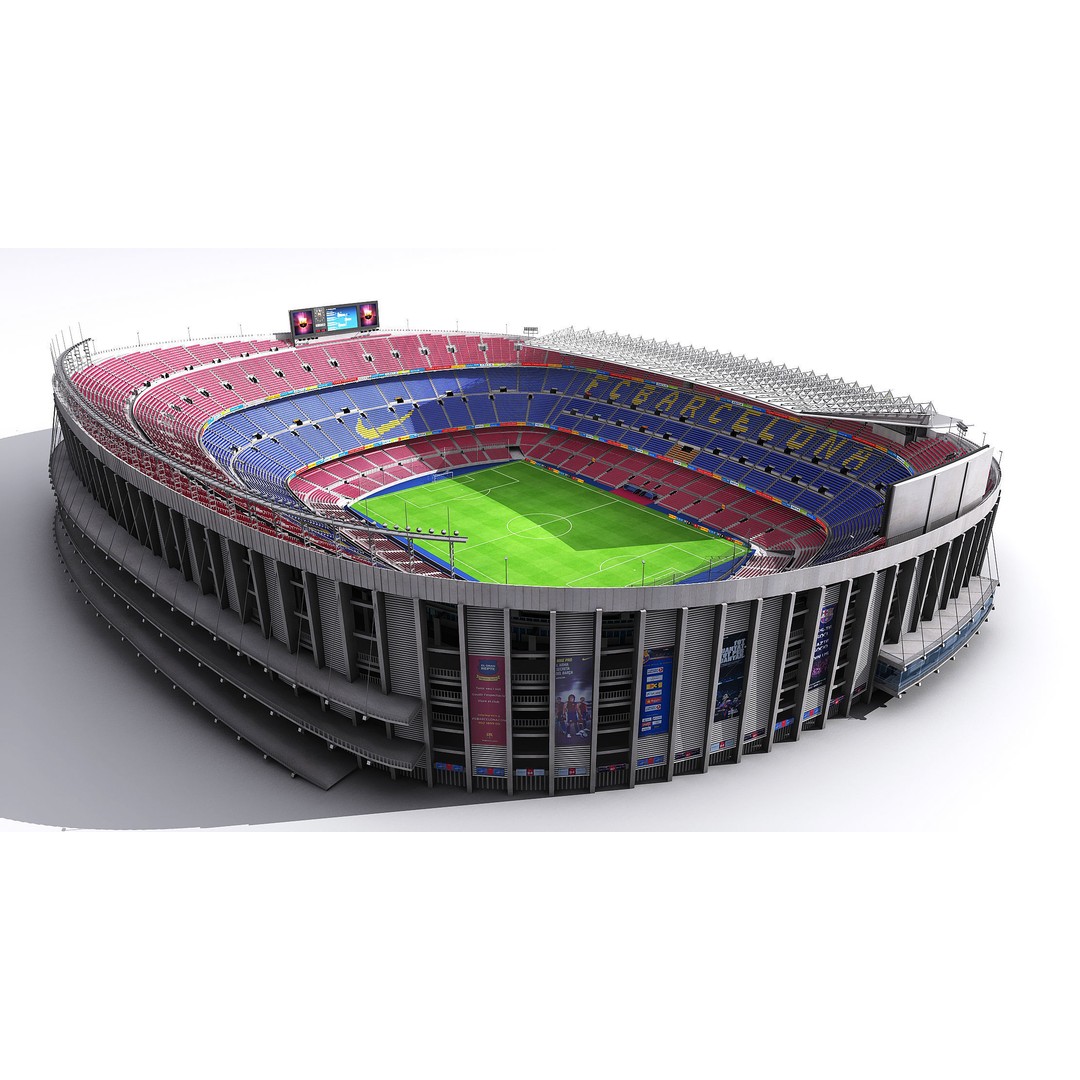 Camp Nou 3D Model – Realistic Stadium Asset for Games & Archviz - View 13
