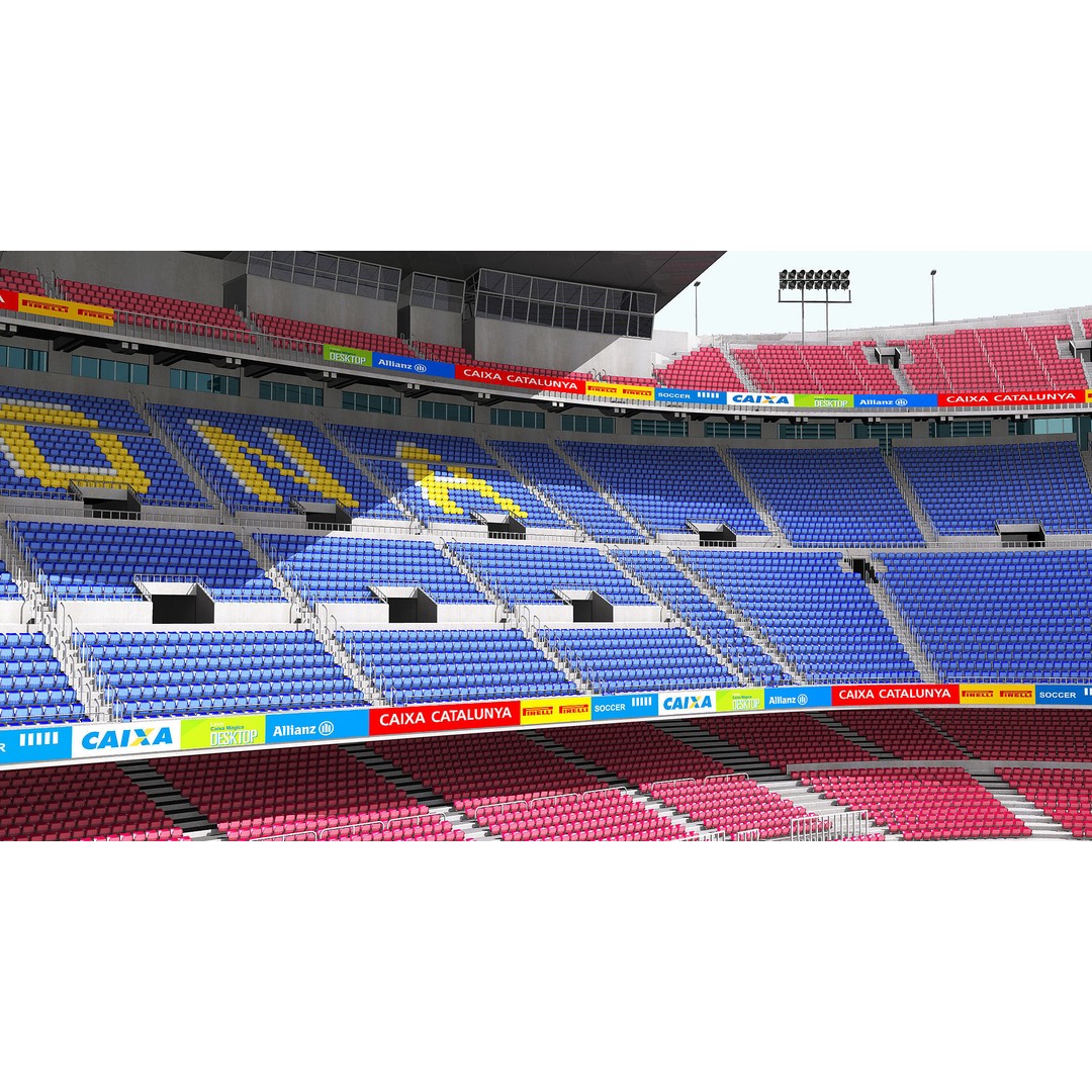 Camp Nou 3D Model – Realistic Stadium Asset for Games & Archviz - View 14