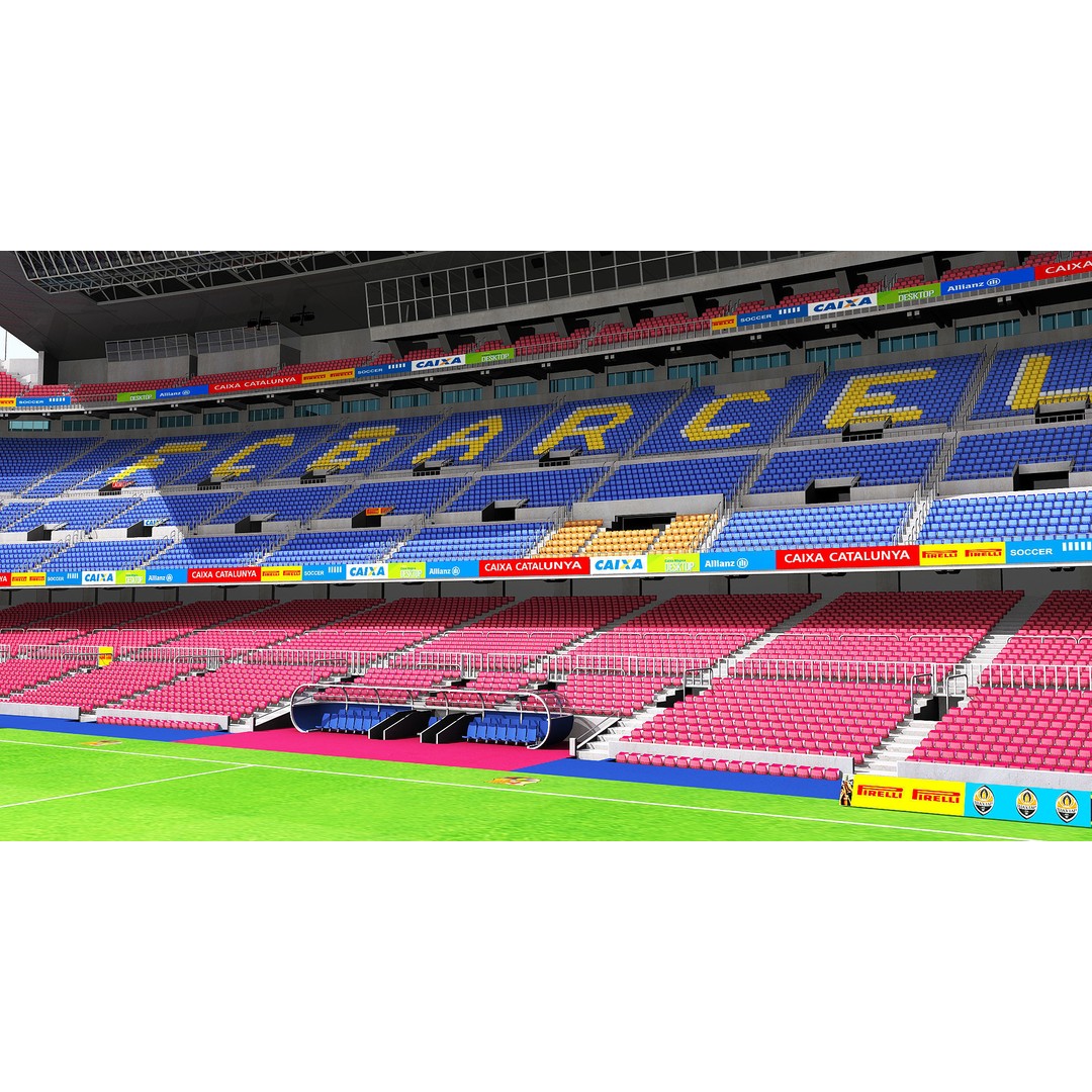 Camp Nou 3D Model – Realistic Stadium Asset for Games & Archviz - View 15