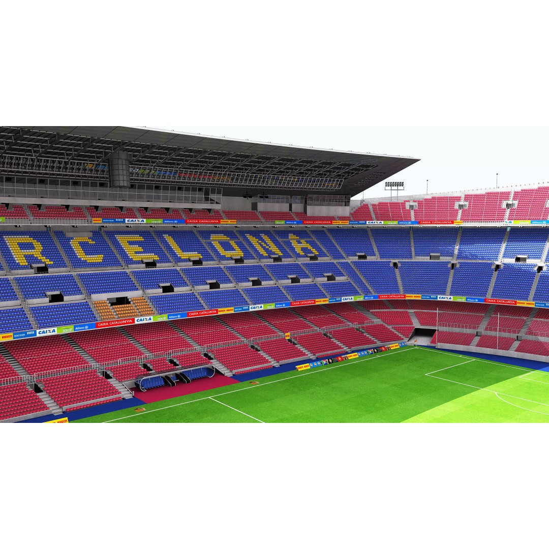 Camp Nou 3D Model – Realistic Stadium Asset for Games & Archviz - View 2