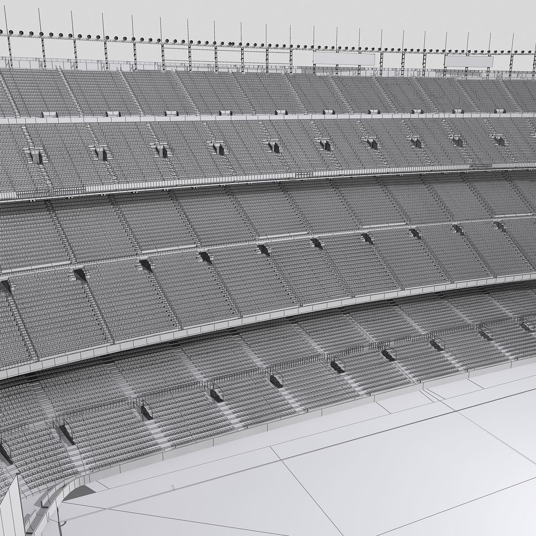 Camp Nou 3D Model – Realistic Stadium Asset for Games & Archviz - View 20