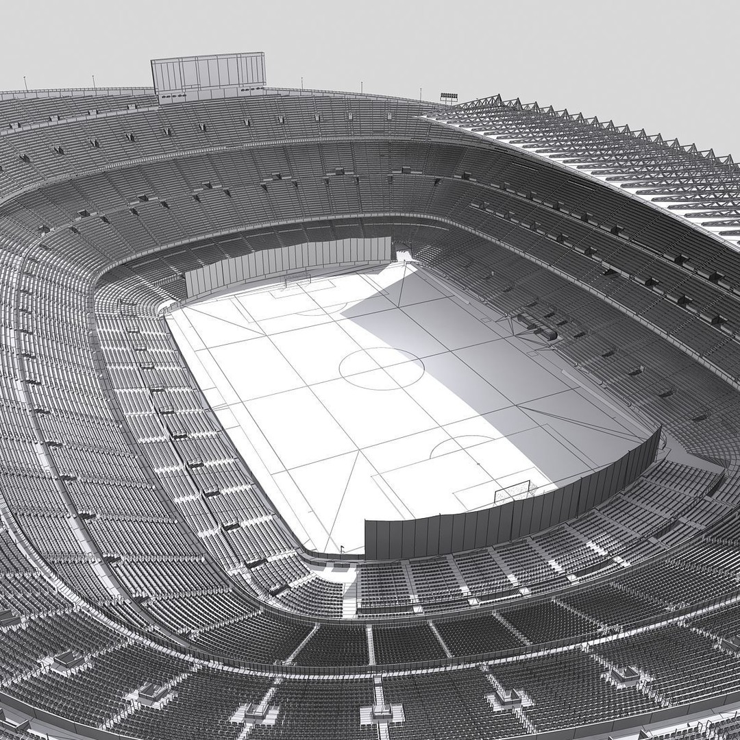 Camp Nou 3D Model – Realistic Stadium Asset for Games & Archviz - View 22