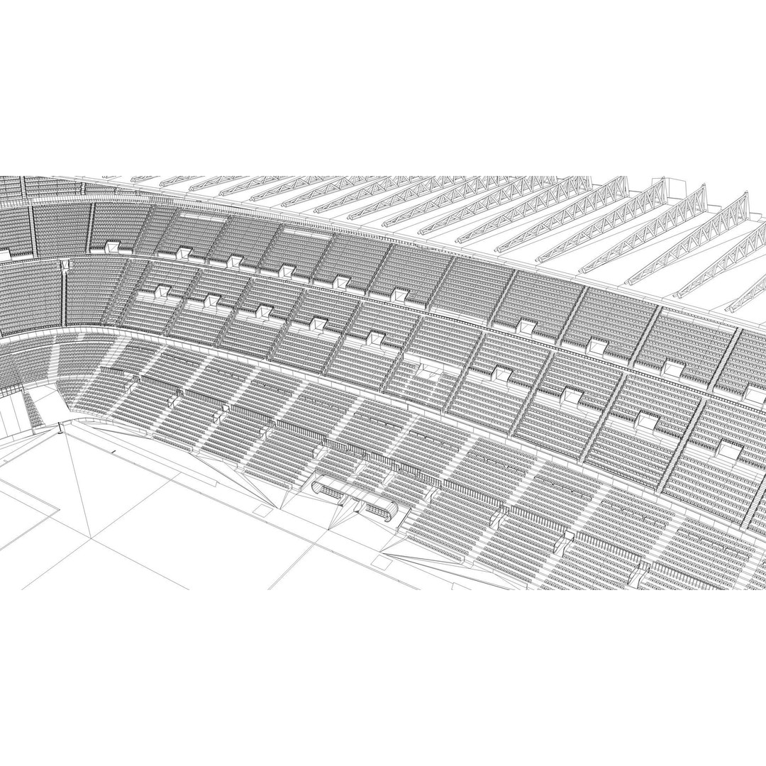 Camp Nou 3D Model – Realistic Stadium Asset for Games & Archviz - View 25