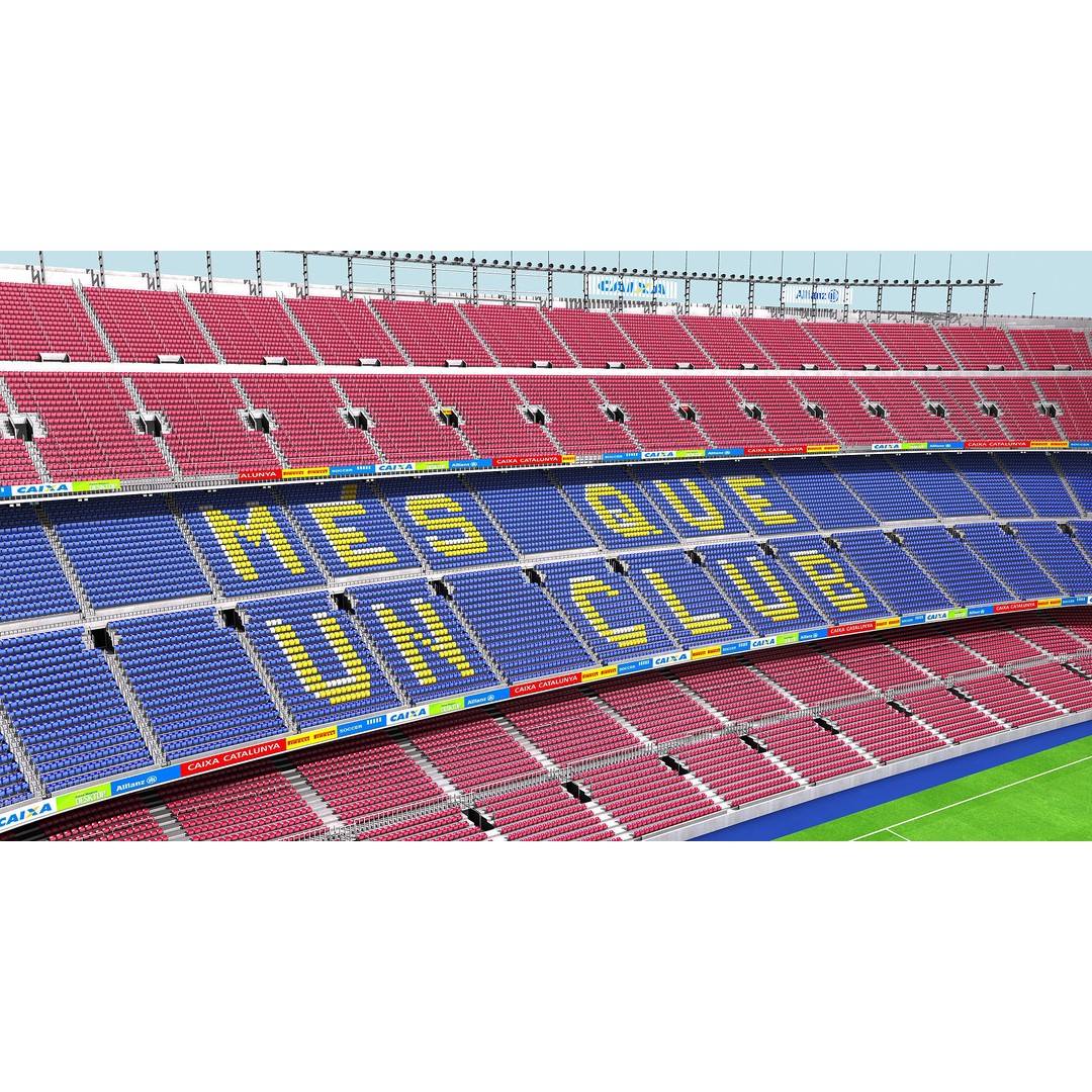 Camp Nou 3D Model – Realistic Stadium Asset for Games & Archviz - View 6