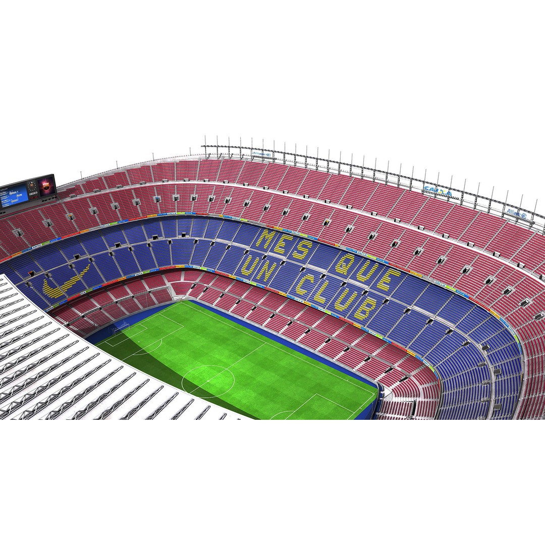 Camp Nou 3D Model – Realistic Stadium Asset for Games & Archviz - View 7