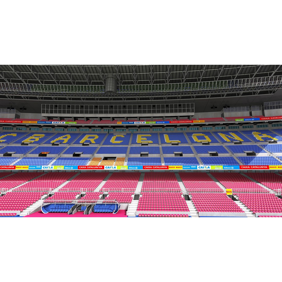 Camp Nou 3D Model – Realistic Stadium Asset for Games & Archviz - View 9