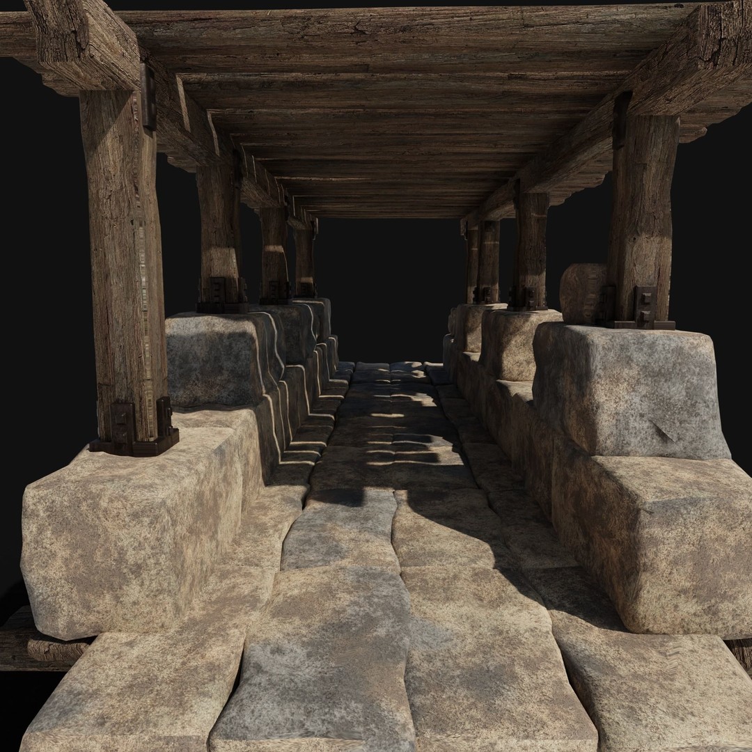Castle Ruin Walls 3D Model – Low Poly Game Asset, FBX & OBJ - View 28